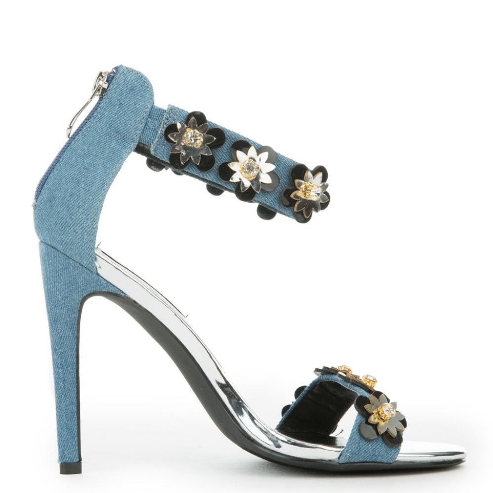 Cape RobbinWomen's Suzzy-64 High Heel Denim Blue